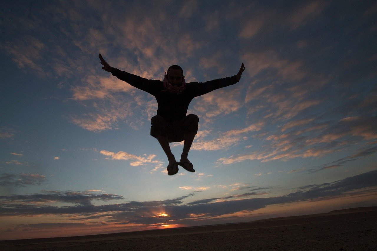 freedom, jumping, playing